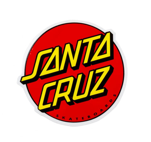 Santa Cruz Classic Dot Sticker 3" Red