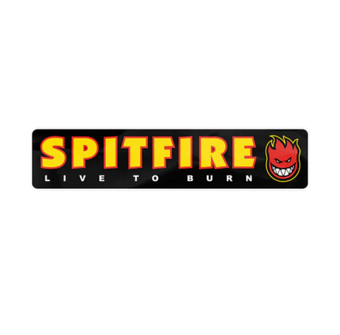 Spitfire Wheels Live To Burn Sticker Medium