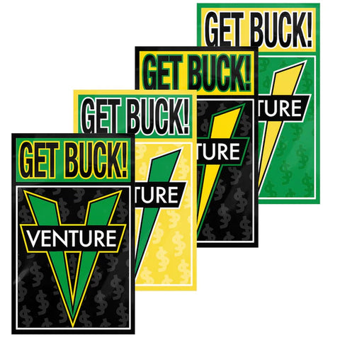 Venture Trucks Shake Junt Get Buck Sticker 4.5"