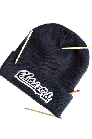 Matchstick Union Lace Embroidery Beanie Navy