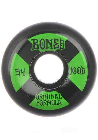 Bones Wheels 100's OG V5 Sidecut 100A 54mm black/green