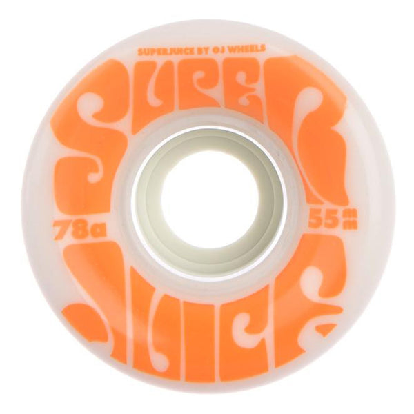 OJ Wheels Soft Mini Super Juice White Orange Graphic 78a 55mm