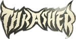 Thrasher Stickers Metal White