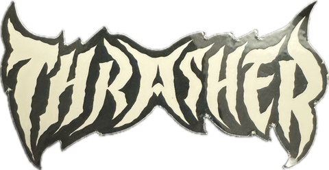Thrasher Stickers Metal White