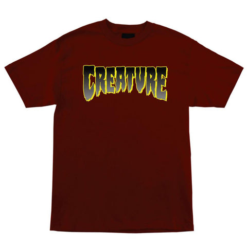 Creature T-Shirt  Creature Logo burgundy/yellow