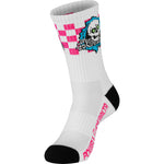 Powell Peralta Ripper Cotton Socks Stripes Blue Pink White
