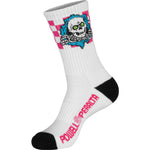 Powell Peralta Ripper Cotton Socks Stripes Blue Pink White