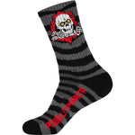 Powell Peralta Ripper Cotton Socks Stripes Charcoal Black
