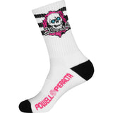 Powell Peralta Ripper Cotton Socks Stripes Pink Black White