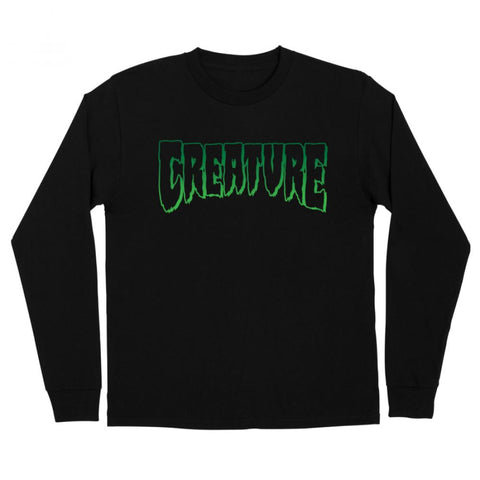 Creature LS T-Shirt Logo Outline Black