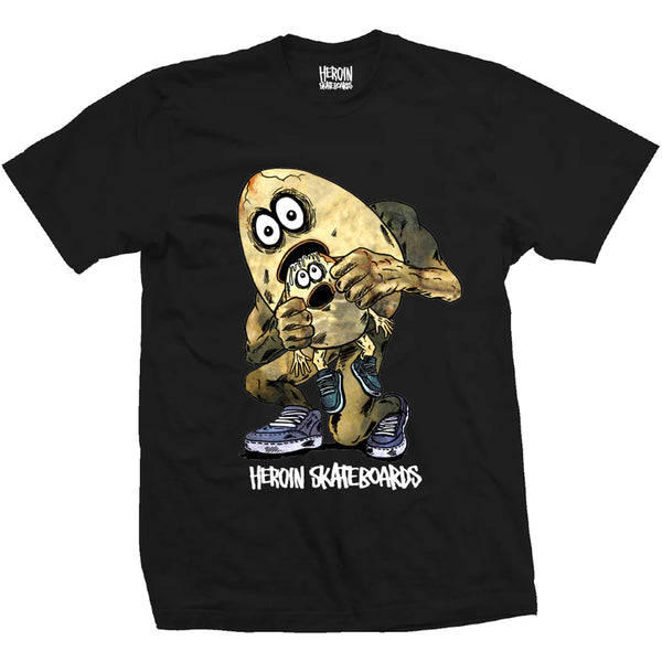 Heroin Skateboards Egg Eater Tee Black