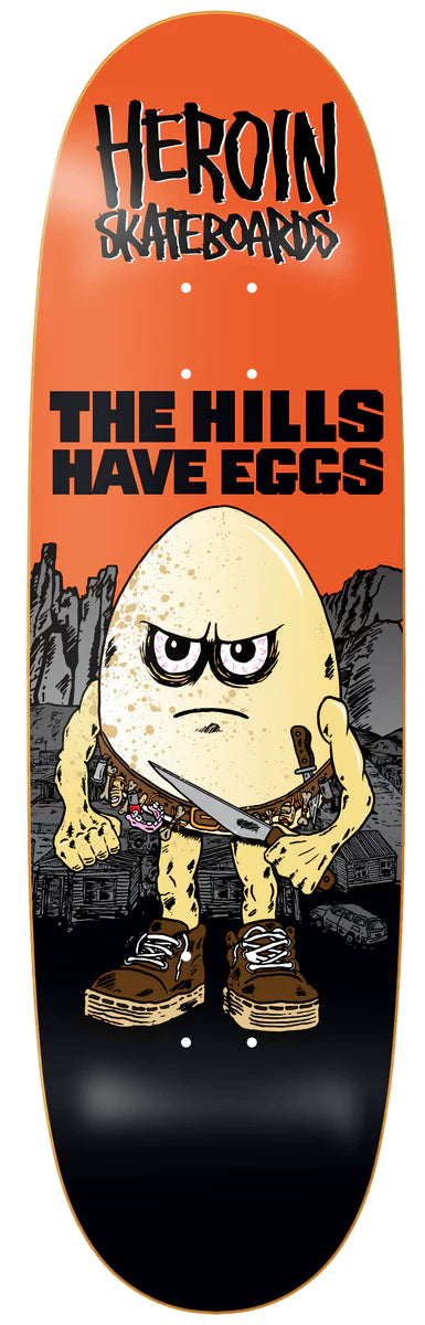 Heroin Skateboards Hills Have Eggs Deck 9.5