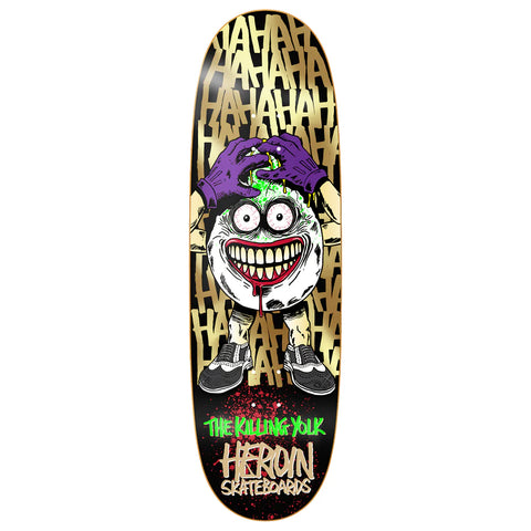 Heroin Skateboards Killing Yolk Symmetrical Deck 9.25