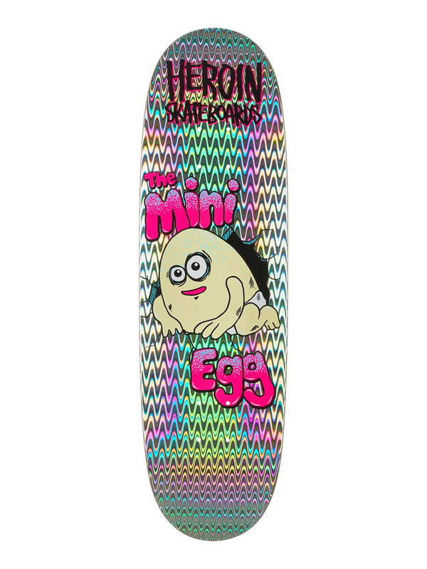 Heroin Skateboards Mini Egg Holographic Foil Deck 8.38