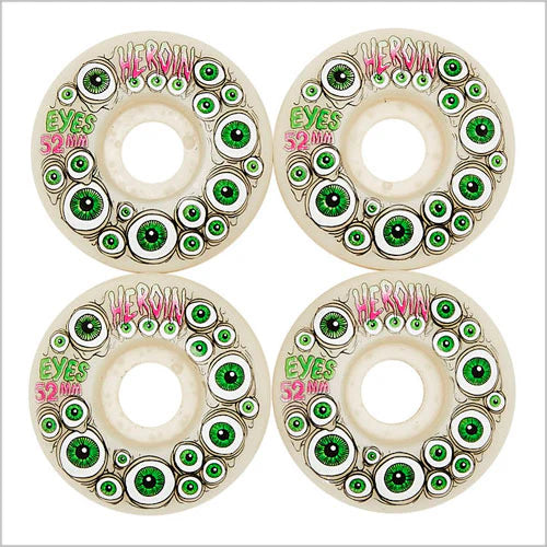 Heroin wheels Eyes Glow 99a green 52mm
