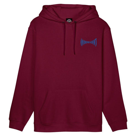 Independent Hood Carved Span maroon