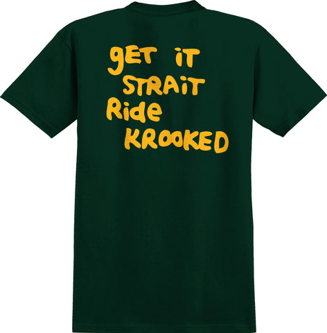Krooked T-Shirt Strait Eyes Forest Green
