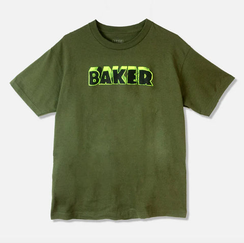 Baker Skateboards Bold Tee Military Green