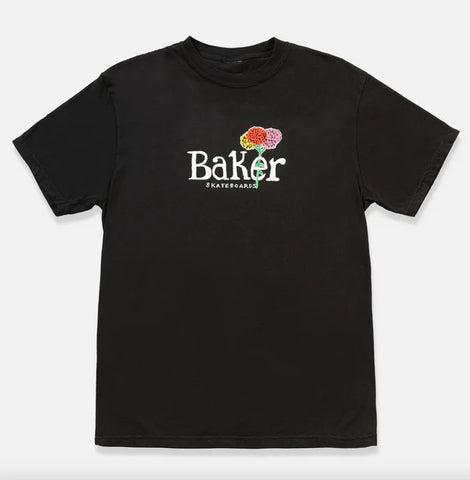 Baker Skateboards Fleurs Tee Washed Black