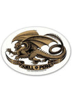 Powell-Peralta Oval Dragon 5" Sticker Gold