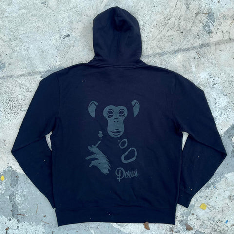 Perus Smoking Monkey Hoody Black