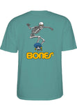 Powell Peralta T-Shirt Skateboard Skeleton II Aquatic