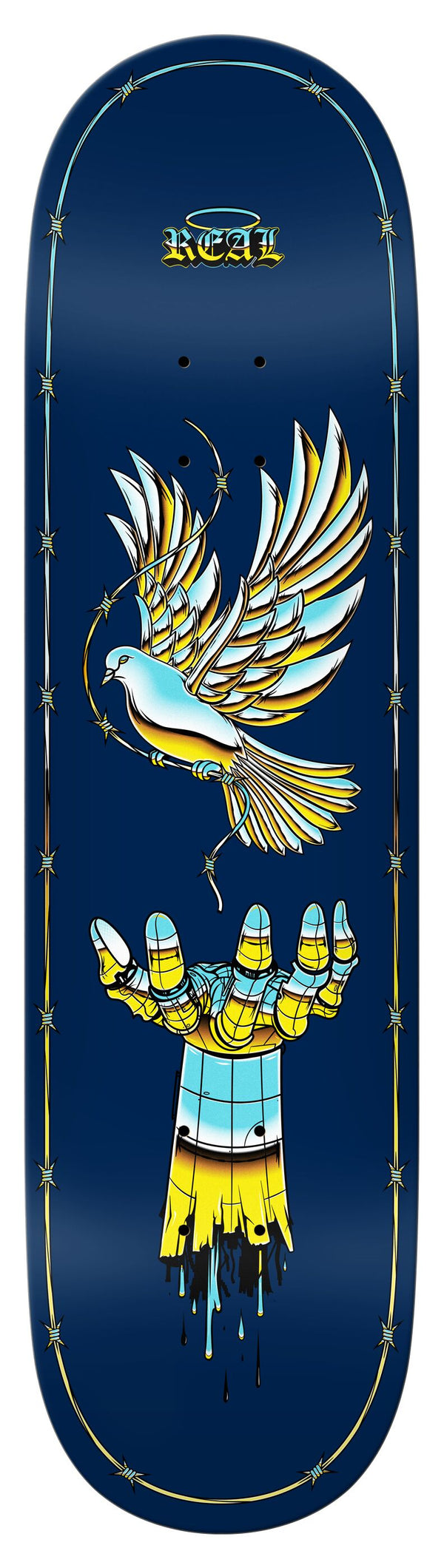 Real Skateboard Deck Team Synthetic Peace 8.5