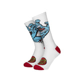 Santa Cruz Socks Screaming Hand Sock White 42-45 EU