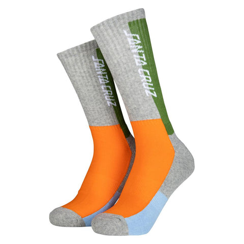 Santa Cruz Sukat Strip Panel Sock Light Grey 42-45 EU