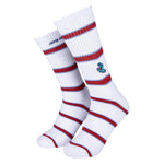 Santa Cruz Socks Screaming Mini Hand Stripe White/Red Stripe 42-45 EU