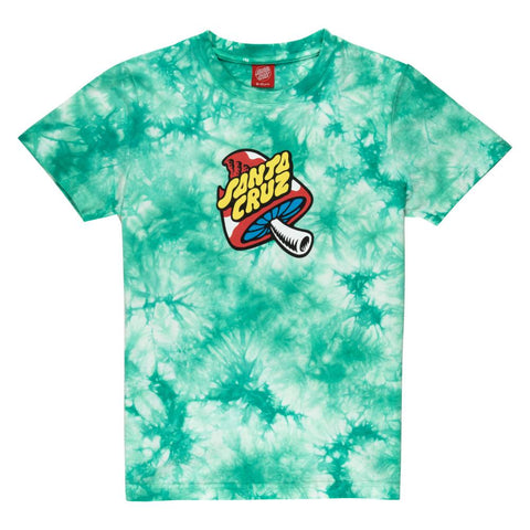 Santa Cruz Youth T-Shirt oadstool Dot Jade Tie Dye