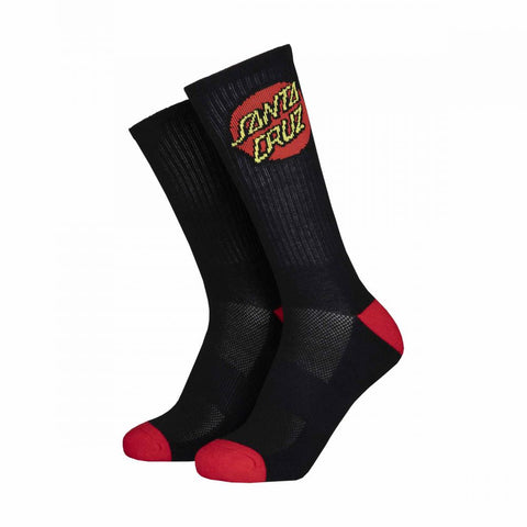 Santa Cruz Socks Classic Dot Sock (2 Pack) White & Black