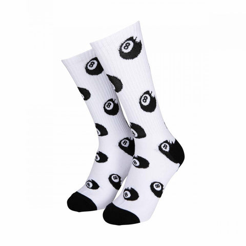 Santa Cruz Socks Winkowski Eight Ballr (2pk) White & Black