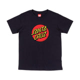 Santa Cruz Youth T-Shirt Classic Dot T-Shirt Black