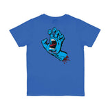 Santa Cruz Youth T-Shirt Screaming Hand Chest Sapphire