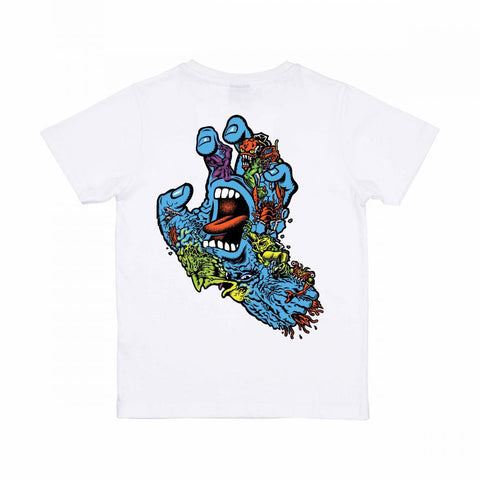 Santa Cruz Youth T-Shirt Youth Roskopp Screaming Five White