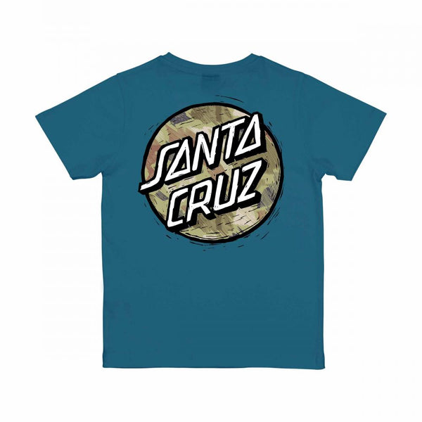 Santa Cruz Youth T-Shirt Youth Stamped Opus Camo Teal