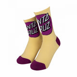 Santa Cruz Youth Socks Ovrsz Other Dot (2 Pack) Green & Yellow