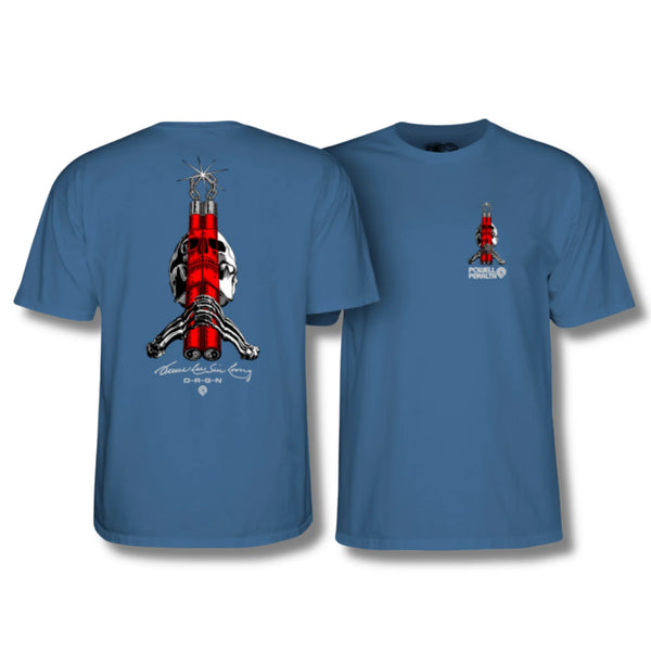 T-Shirts Powell-Peralta Bruce Lee x Skull & Nunchuck indigo