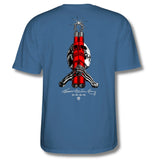 T-Shirts Powell-Peralta Bruce Lee x Skull & Nunchuck indigo