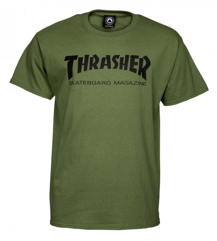 Thrasher T Shirt Skate Mag Army Green