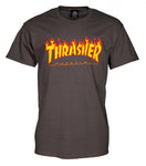 Thrasher T-Shirt Flame Logo Charcoal