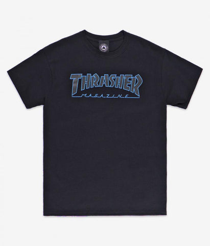 Thrasher T Shirt  Outlined black/black