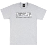 Thrasher T Shirt  Outlined grey/white