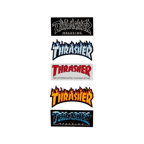 Thrasher Stickers Assorted 5 Pack Assorted 8 IN