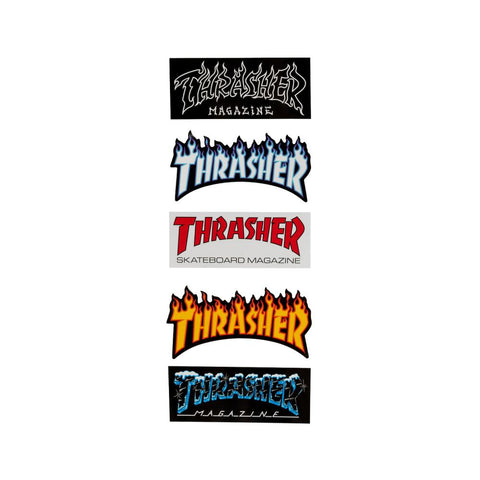 Thrasher Stickers Assorted 5 Pack Assorted 8 IN