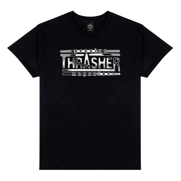 Thrasher T-Shirt Chrome Genuine Black