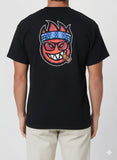 Thrasher x Spitfire T-Shirt Big Head Outline Black