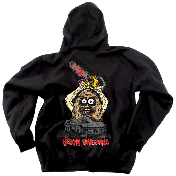 Heroin Skateboards Teggxas Chain Zip Hoodie Black