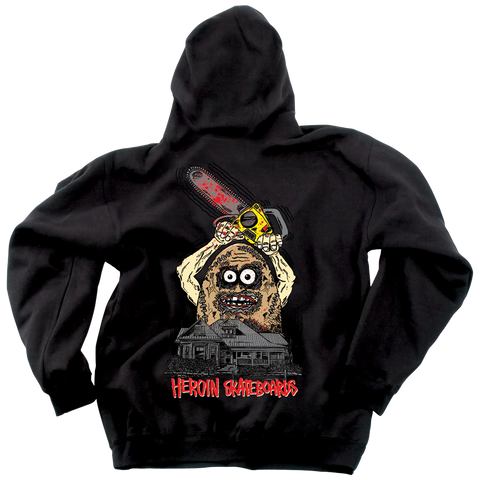 Heroin Skateboards Teggxas Chain Zip Hoodie Black